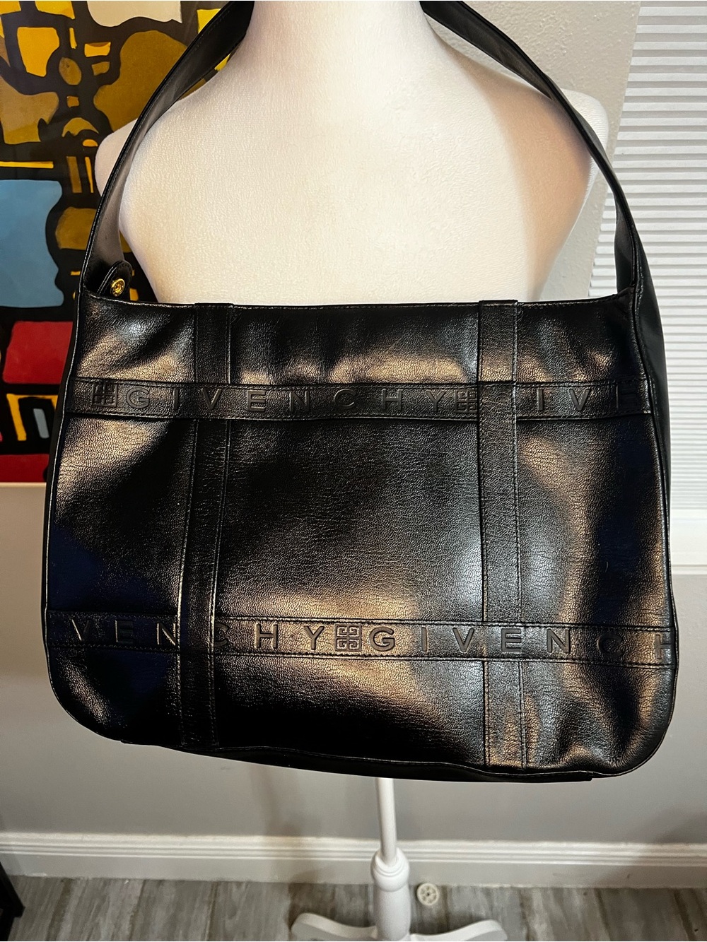 Authentic Vintage GIVENCHY Black
Leather Shoulder Bag - Picture 3 of 16